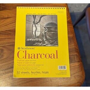 Strathmore 300 Series Charcoal Paper Pad, 9 x 12 Inches, Natural White, 32 Sheet